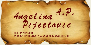 Angelina Pijetlović vizit kartica